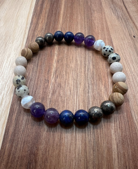 Intuition - Lapis Lazuli & Amethyst Fall/Winter Stone Bracelet