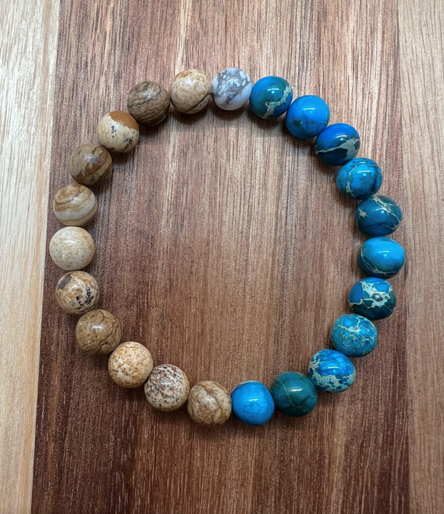 Blue Sea Sediment Jasper Bracelet - NurturedQuartz