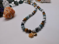 women's gemstone beaded necklace w/ 8mm bead size