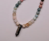 PROTECTION - Pyrite & Rhodonite Beaded Gemstone Mala Necklace for Women