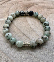 Sesame Jasper Accent Trio Chakra Bracelet - NurturedQuartz