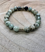 Sesame Jasper Accent Trio Chakra Bracelet - NurturedQuartz